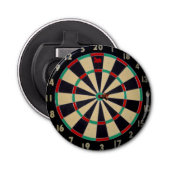 Dartboard mit einem Dart in Bullseye, Flaschenöffn Flaschenöffner (Vorderseite)