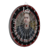Dartboard mit Ex-Foto - Geschenk zum Auseinanderbr Dartscheibe (Vorderseite Links)