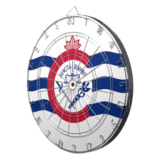Dartboard mit Flag Cincinnati City, USA Dartscheibe (Vorderseite rechts)