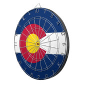 Dartboard mit Flag Colorado, USA Dartscheibe (Vorderseite rechts)