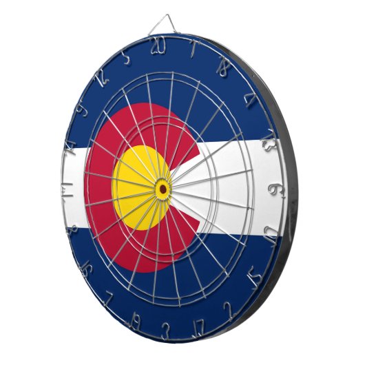 Dartboard mit Flag Colorado, USA Dartscheibe (Vorderseite rechts)