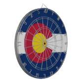 Dartboard mit Flag Colorado, USA Dartscheibe (Vorderseite Links)