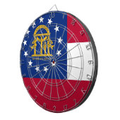 Dartboard mit Flag Georgia, USA Dartscheibe (Vorderseite rechts)