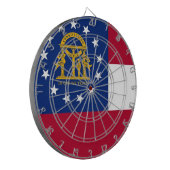 Dartboard mit Flag Georgia, USA Dartscheibe (Vorderseite Links)