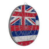 Dartboard mit Flag Hawaii, USA Dartscheibe (Vorderseite Links)