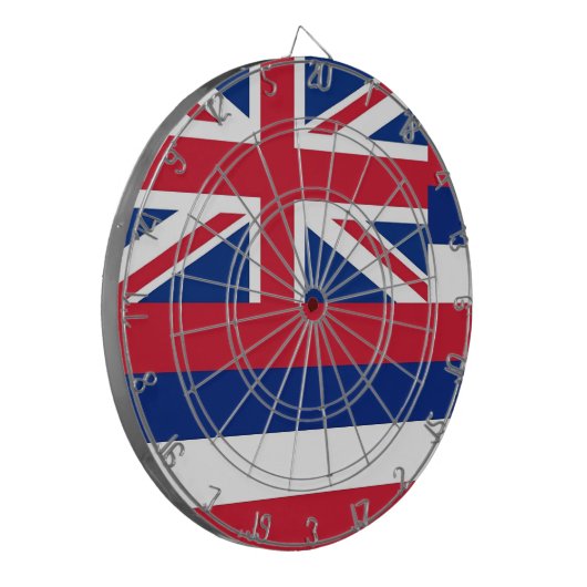 Dartboard mit Flag Hawaii, USA Dartscheibe (Vorderseite Links)