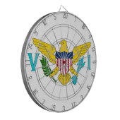 Dartboard mit Flag Jungfrau Islands, USA Dartscheibe (Vorderseite Links)