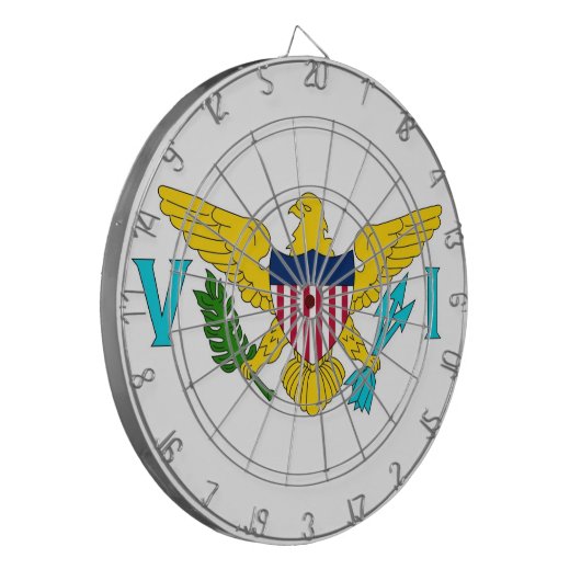 Dartboard mit Flag Jungfrau Islands, USA Dartscheibe (Vorderseite Links)