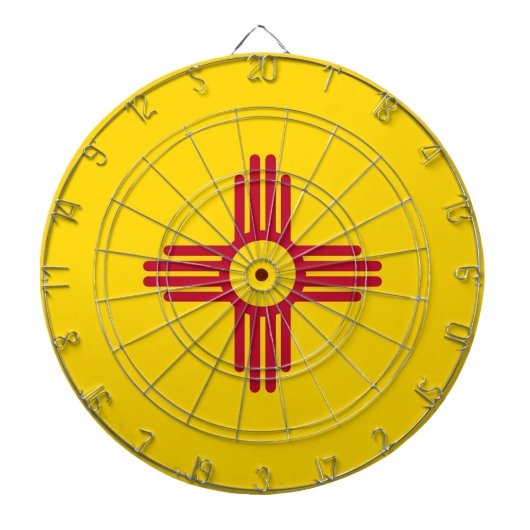 Dartboard mit Flag New Mexico, USA Dartscheibe (vorne)
