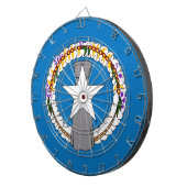 Dartboard mit Flag Nord-Mariana, USA Dartscheibe (Vorderseite rechts)