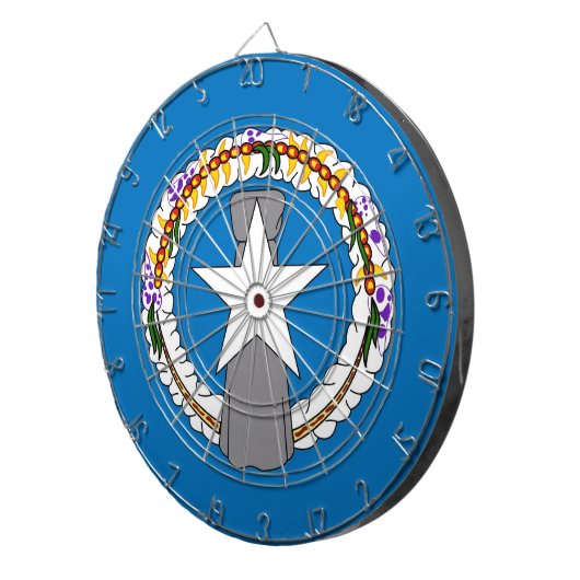 Dartboard mit Flag Nord-Mariana, USA Dartscheibe (Vorderseite rechts)