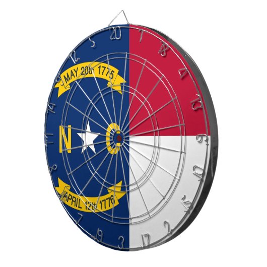 Dartboard mit Flag North Carolina, USA Dartscheibe (Vorderseite rechts)