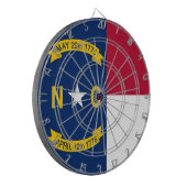 Dartboard mit Flag North Carolina, USA Dartscheibe (Vorderseite Links)