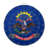 Dartboard mit Flag North Dakota, USA Dartscheibe (vorne)