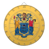 Dartboard mit Flag of New Jersey, USA Dartscheibe (vorne)