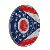 Dartboard mit Flag Ohio, USA Dartscheibe (Vorderseite Links)
