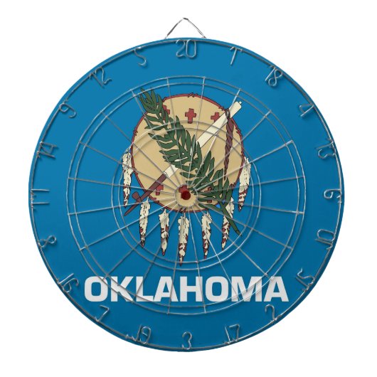 Dartboard mit Flag Oklahoma, USA Dartscheibe (vorne)