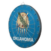 Dartboard mit Flag Oklahoma, USA Dartscheibe (Vorderseite rechts)