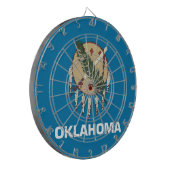 Dartboard mit Flag Oklahoma, USA Dartscheibe (Vorderseite Links)