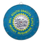 Dartboard mit Flag South Dakota, USA Dartscheibe (vorne)