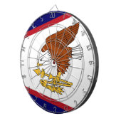 Dartboard mit Flag von Amerikanisch-Samoa Dartscheibe (Vorderseite rechts)