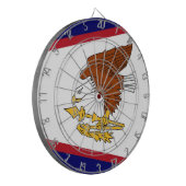 Dartboard mit Flag von Amerikanisch-Samoa Dartscheibe (Vorderseite Links)