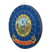 Dartboard mit Flag von Idaho, USA Dartscheibe (Vorderseite rechts)