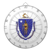 Dartboard mit Flag von Massachusetts, USA Dartscheibe (vorne)