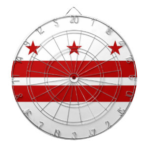 Dartboard mit Flag Washington DC, USA Dartscheibe