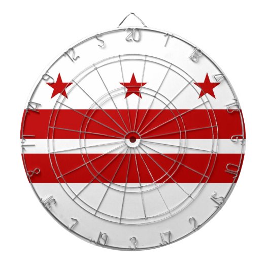 Dartboard mit Flag Washington DC, USA Dartscheibe (vorne)