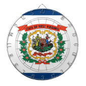 Dartboard mit Flag West Virginia, USA Dartscheibe (vorne)