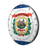 Dartboard mit Flag West Virginia, USA Dartscheibe (Vorderseite rechts)