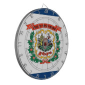 Dartboard mit Flag West Virginia, USA Dartscheibe (Vorderseite Links)