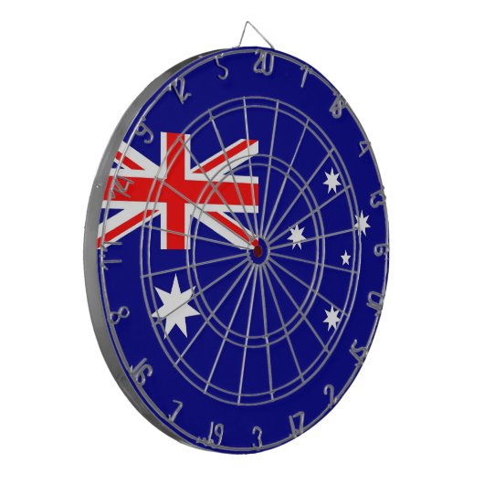 Dartboard mit Flagge Australiens Dartscheibe (Vorderseite Links)