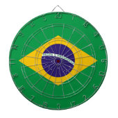Dartboard mit Flagge Brasiliens Dartscheibe (vorne)