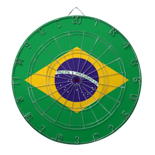 Dartboard mit Flagge Brasiliens Dartscheibe (vorne)