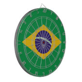 Dartboard mit Flagge Brasiliens Dartscheibe (Vorderseite Links)