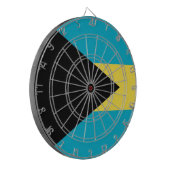 Dartboard mit Flagge der Bahamas Dartscheibe (Vorderseite Links)