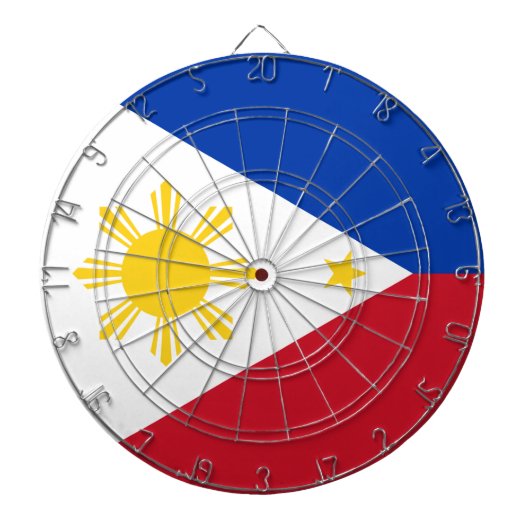 Dartboard mit Flagge der Philippinen Dartscheibe (vorne)