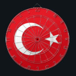 Dartboard mit Flagge der Türkei Dartscheibe<br><div class="desc">Fügen Sie Ihrem Spielzimmer eine Touch türkischen Flairs mit unserem exklusiven Dartboard mit türkischer Flagge hinzu! Dieses mit viel Liebe zum Detail gestaltete Dartboard ist mehr als nur ein funktionales Element, es ist ein Fest der pulsierenden Kultur und des kulturellen Erbes der Türkei. Das auffallende Design zeigt deutlich die ikonische...</div>
