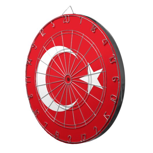 Dartboard mit Flagge der Türkei Dartscheibe (Vorderseite rechts)