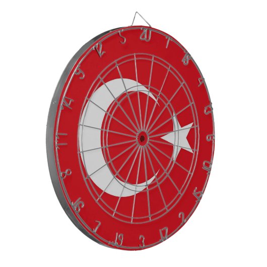 Dartboard mit Flagge der Türkei Dartscheibe (Vorderseite Links)