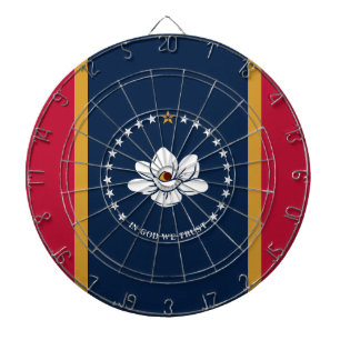 Dartboard mit Flagge des Bundesstaates Mississippi Dartscheibe