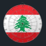 Dartboard mit Flagge des Libanon Dartscheibe<br><div class="desc">Fügen Sie Ihrem Spielzimmer einen einzigartigen Flair mit unserem exklusiven Dartboard mit der Libanonflagge hinzu! Dieses mit viel Liebe zum Detail gestaltete Dartboard ist mehr als nur ein Freizeit- und Kulturstück, denn es ist eine Feier der lebendigen libanesischen Kultur und Tradition. Das auffallende Design zeigt die ikonische libanesische Fahne und...</div>