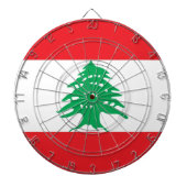 Dartboard mit Flagge des Libanon Dartscheibe (vorne)
