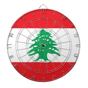 Dartboard mit Flagge des Libanon Dartscheibe