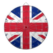 Dartboard mit Flagge des Vereinigten Königreichs Dartscheibe (vorne)