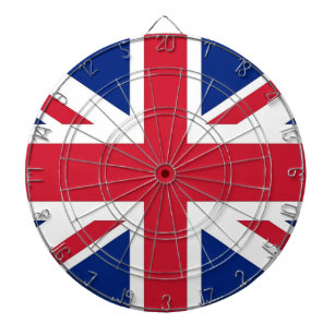 Dartboard mit Flagge des Vereinigten Königreichs Dartscheibe
