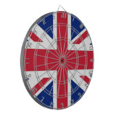 Dartboard mit Flagge des Vereinigten Königreichs Dartscheibe (Vorderseite Links)