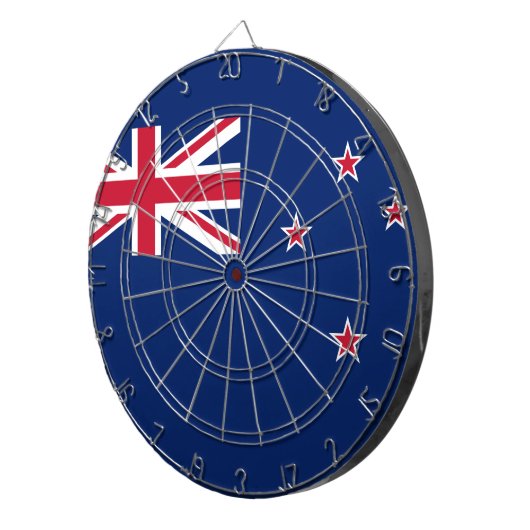 Dartboard mit Flagge Neuseelands Dartscheibe (Vorderseite rechts)